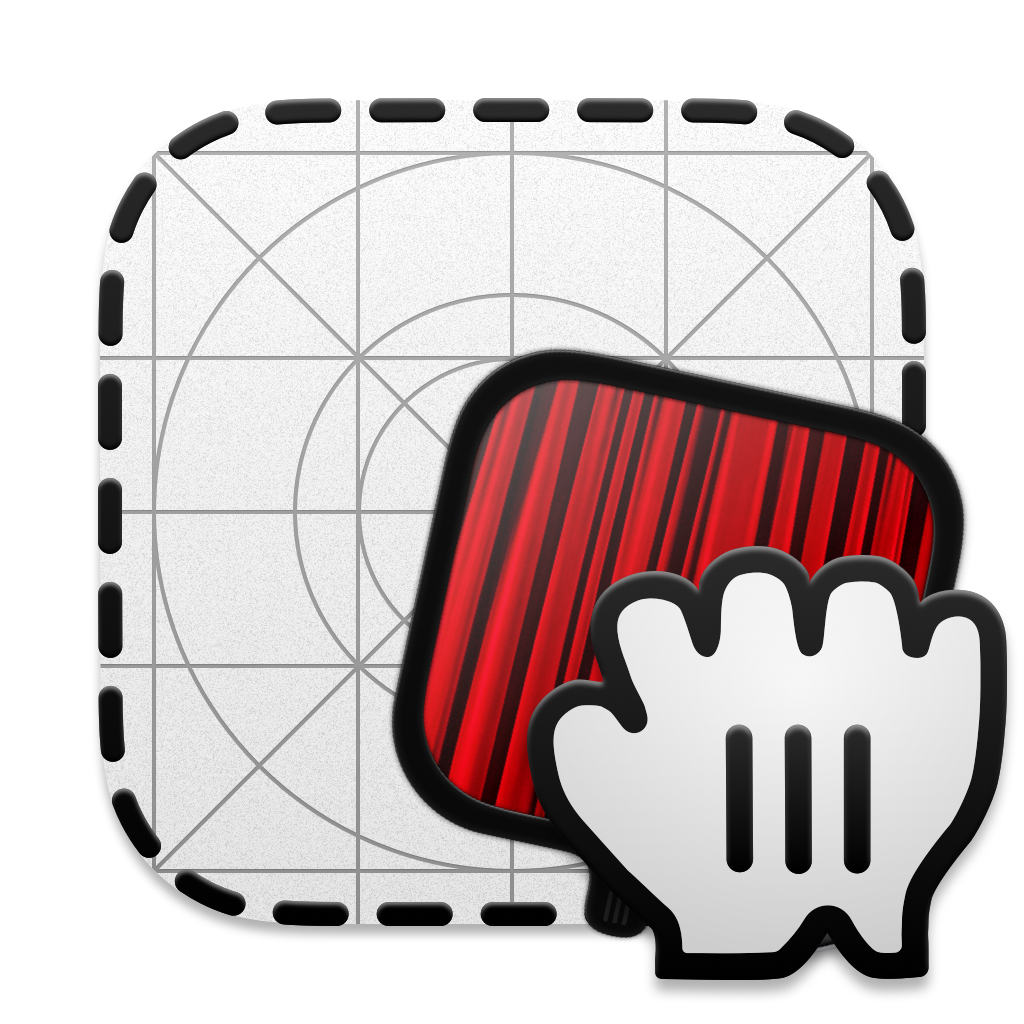 App Icon, which looks like a placeholder macOS app icon with a drag hand cursor dragging Hand Mirror's app icon onto it — what's Hand Mirror you ask? It's another app I make for a quick camera preview from the menu bar.